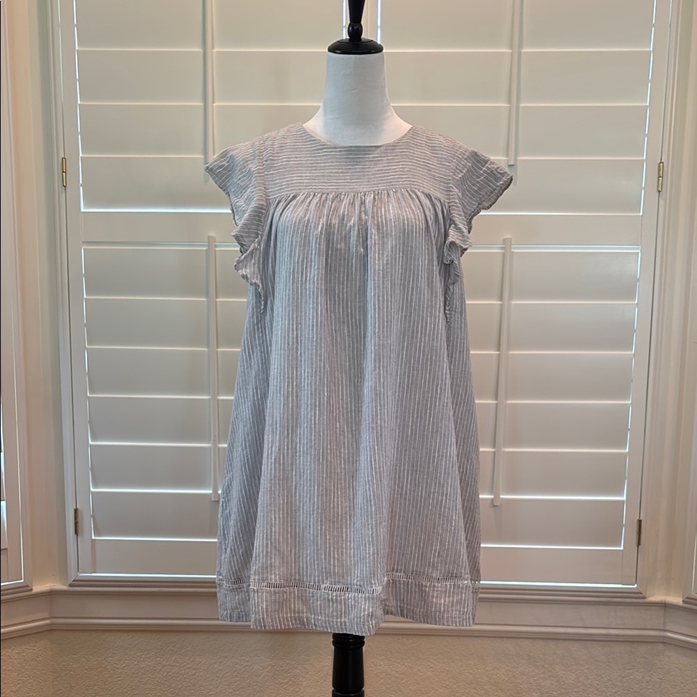 Listicle Gray Striped Dress